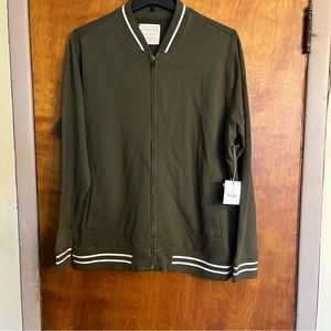 NWT FIVE FOUR Nick Wooster Full Zip Jersey Knit Jacket Men XL (42-44) Green